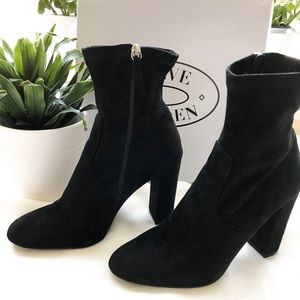 Steve Madden Black Sock Booties